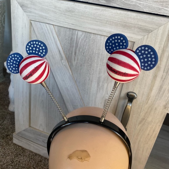 Walt Disney Land Mickey Mouse American Flag Ball Ears Headband USA - Picture 6 of 8
